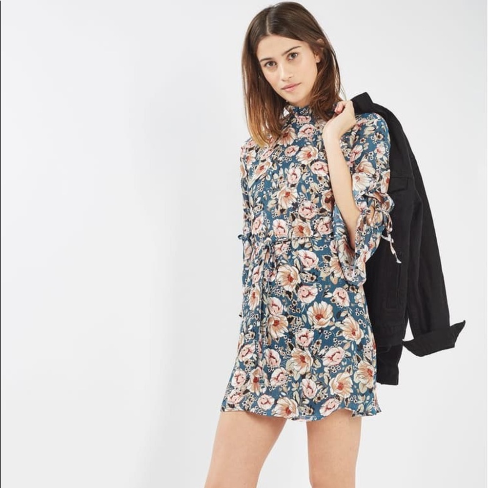 topshop floral dress US4